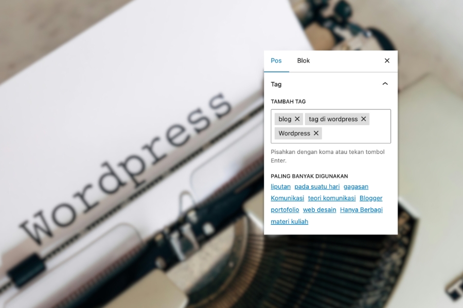 Tag di WordPress Bekerja